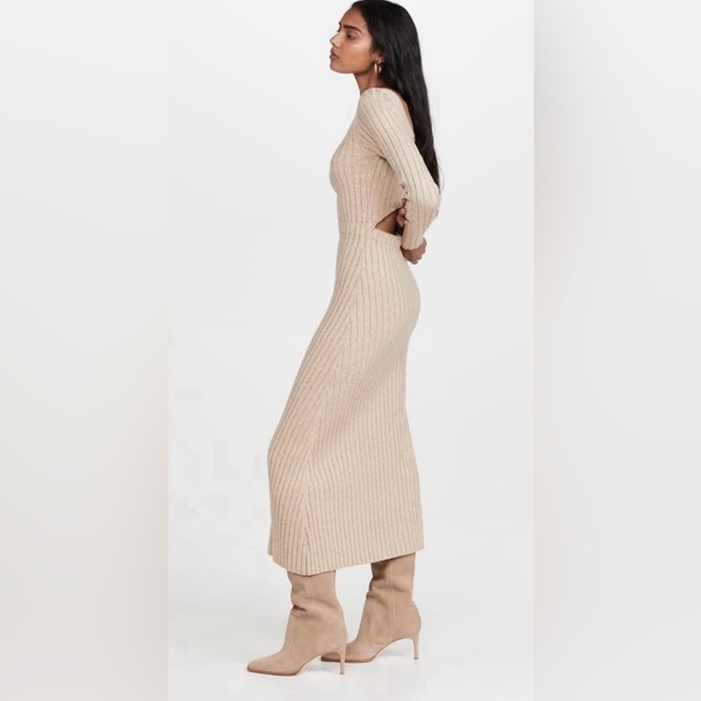 Lioness Main Squeeze Midi Dress Oatmeal Size XS - Picture 3 of 7